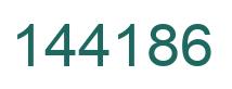 Number 144186 green image