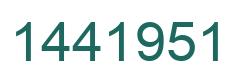 Number 1441951 green image