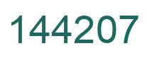 Number 144207 green image