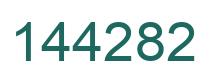 Number 144282 green image