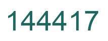 Number 144417 green image