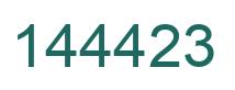 Number 144423 green image