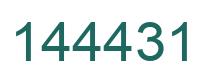 Number 144431 green image
