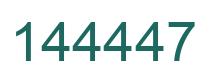 Number 144447 green image