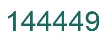 Number 144449 green image