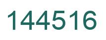 Number 144516 green image