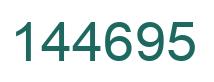 Number 144695 green image