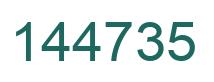 Number 144735 green image
