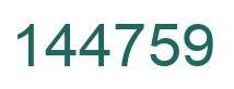Number 144759 green image