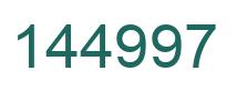 Number 144997 green image