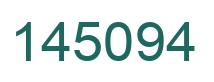 Number 145094 green image