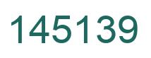Number 145139 green image