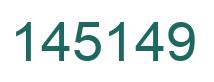 Number 145149 green image