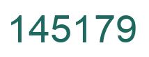Number 145179 green image