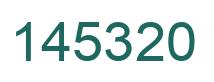 Number 145320 green image