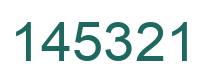Number 145321 green image