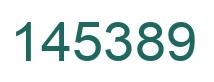 Number 145389 green image