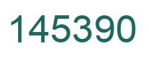 Number 145390 green image