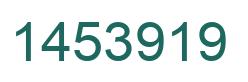 Number 1453919 green image