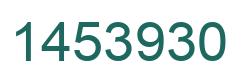 Number 1453930 green image