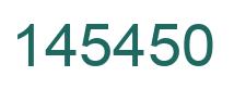 Number 145450 green image