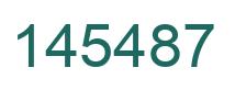 Number 145487 green image