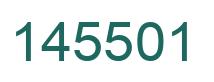Number 145501 green image