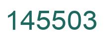Number 145503 green image