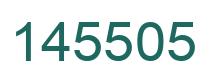 Number 145505 green image