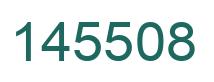 Number 145508 green image