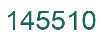 Number 145510 green image