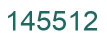 Number 145512 green image