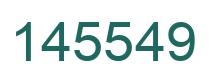 Number 145549 green image