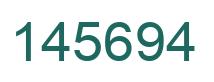 Number 145694 green image