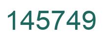 Number 145749 green image