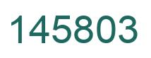 Number 145803 green image