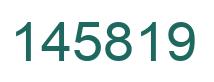 Number 145819 green image