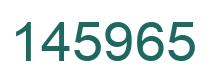 Number 145965 green image