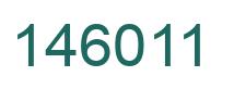Number 146011 green image
