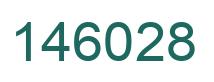 Number 146028 green image