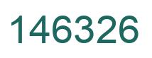 Number 146326 green image