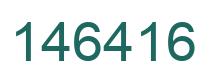Number 146416 green image