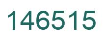 Number 146515 green image