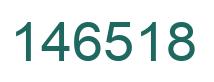 Number 146518 green image