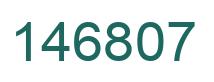 Number 146807 green image