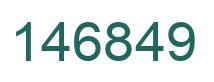 Number 146849 green image