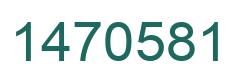 Number 1470581 green image
