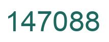 Number 147088 green image