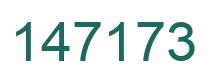 Number 147173 green image