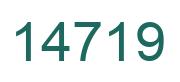 Number 14719 green image